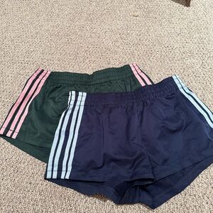 Edikted Green and Navy Women's Shorts